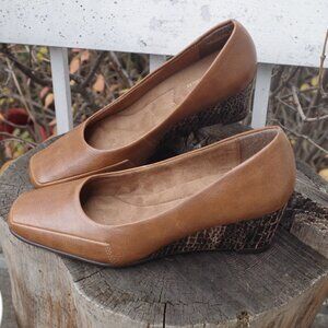 Brown Wedge Loafers A2 By Aerosoles